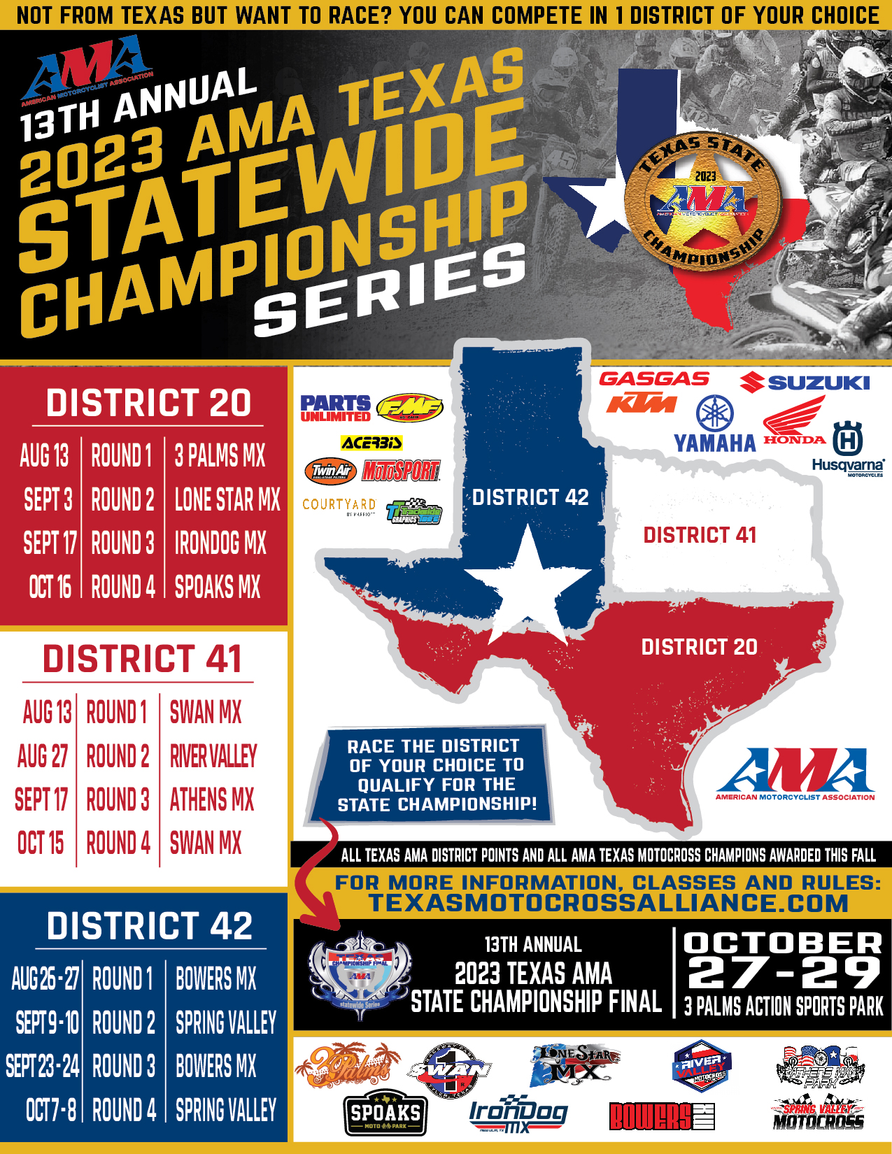 AMA Texas Motocross State Championship District 20 District 41