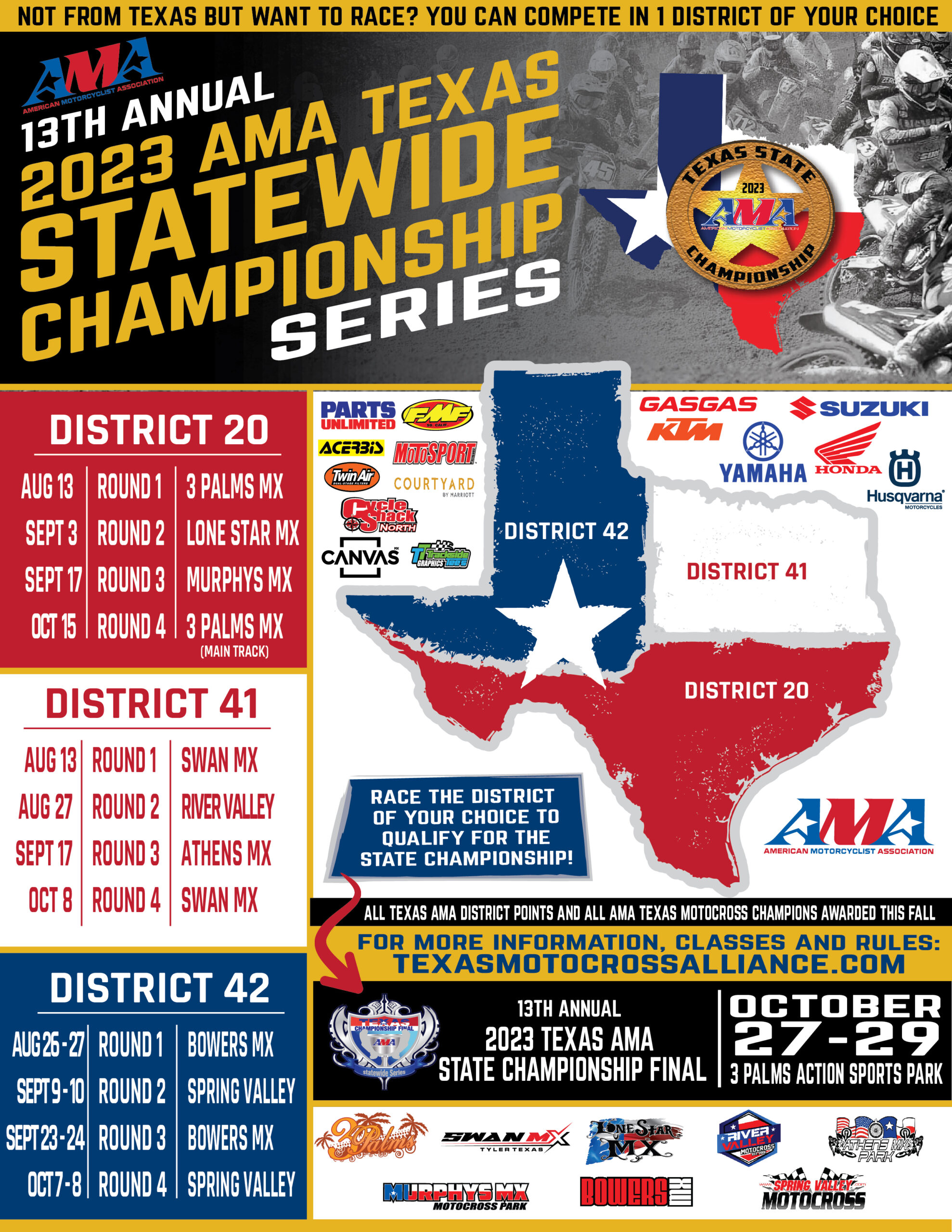 AMA Texas Motocross State Championship – District 20, District 41