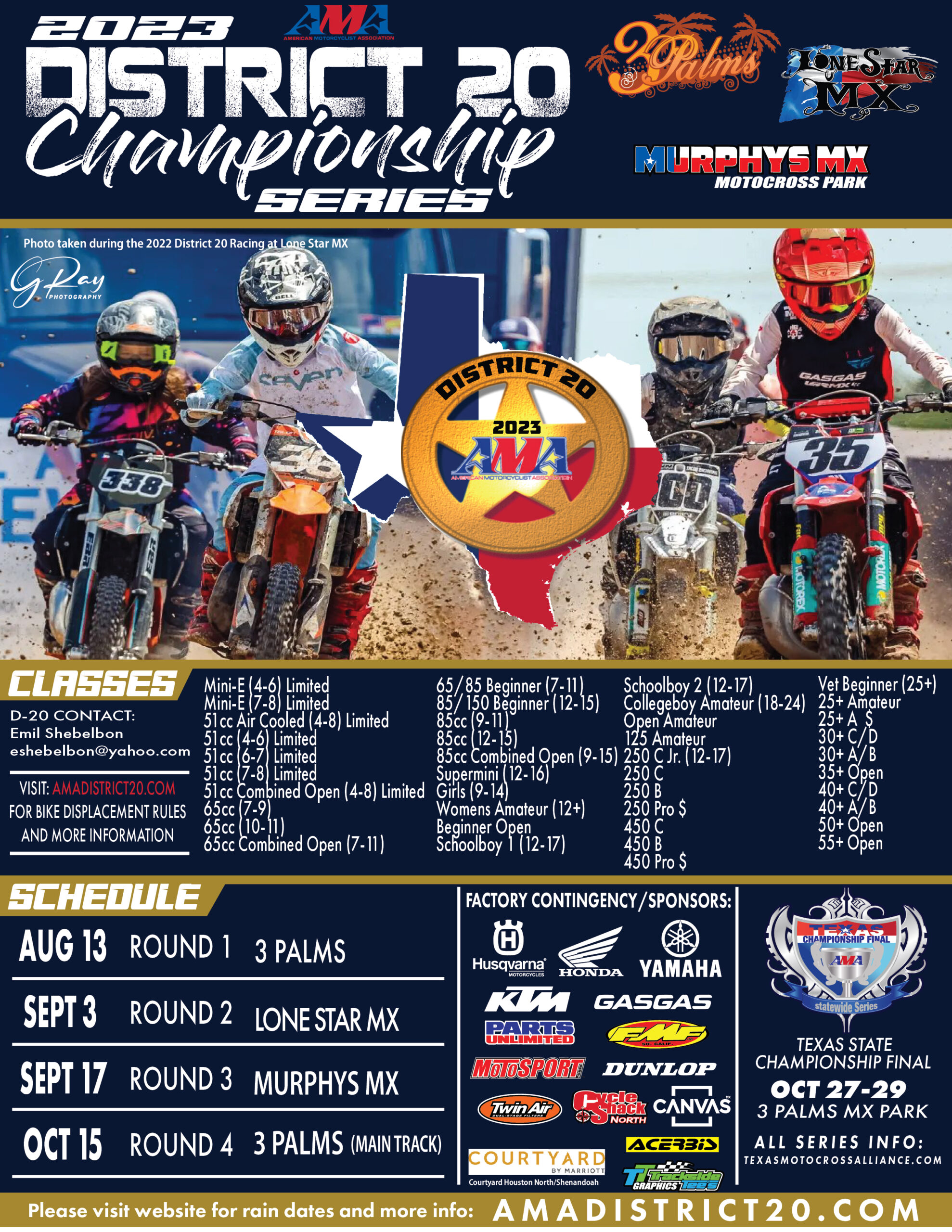 AMA Texas Motocross State Championship – District 20, District 41
